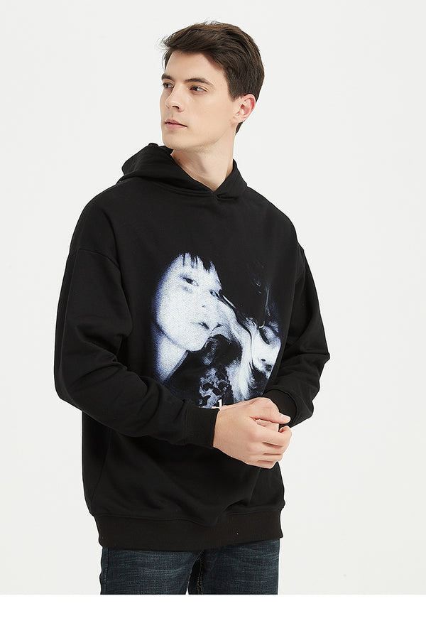 Black streetwear hoodies