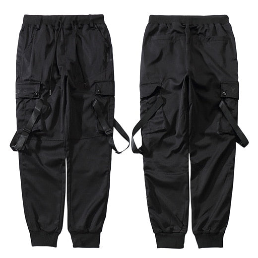 Black cargo pants streetwear