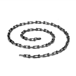 Silver chain link necklace streetwear