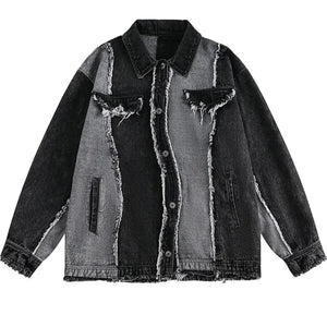 Black denim jacket streetwear