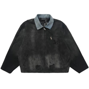 Denim jacket streetwear men