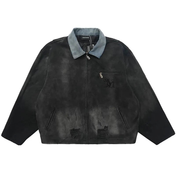 Denim jacket streetwear men