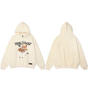 Beige hoodie streetwear