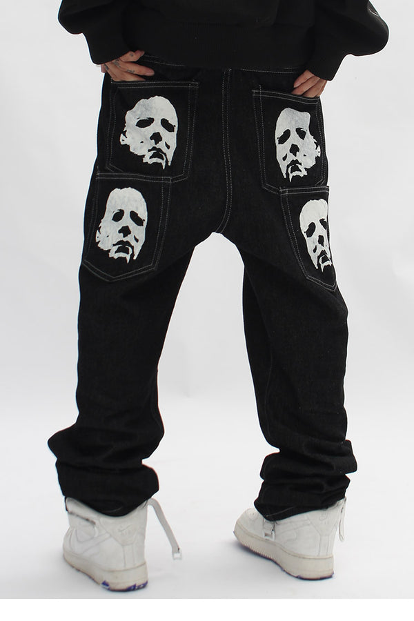 Graphic jeans streetwear