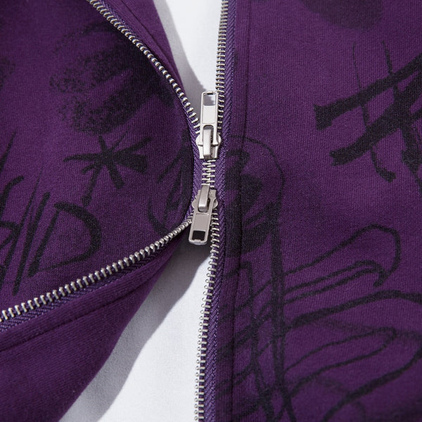 Purple streetwear hoodie