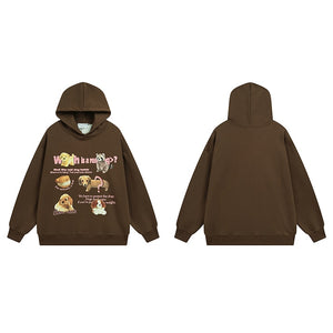 Brown hoodie streetwear