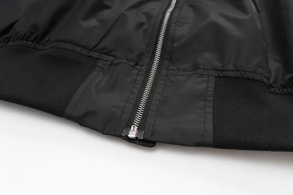 streetwear bomber jacket black