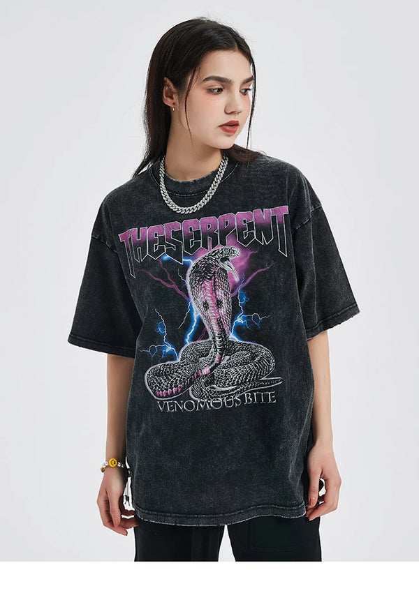 Washed Black Oversized T Shirt