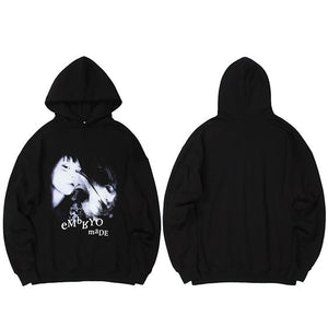 Black streetwear hoodies