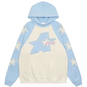 Star Embroidered Hoodie Y2K