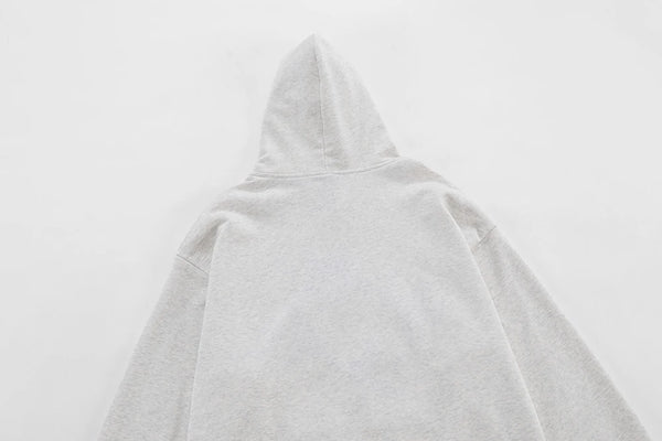 Grey Embroidered Hoodie Star