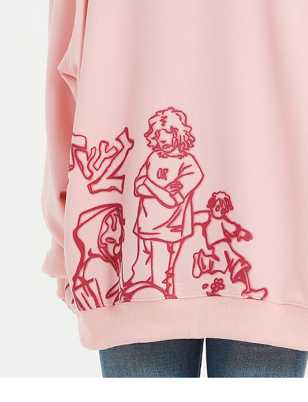 Pink hoodie streetwear