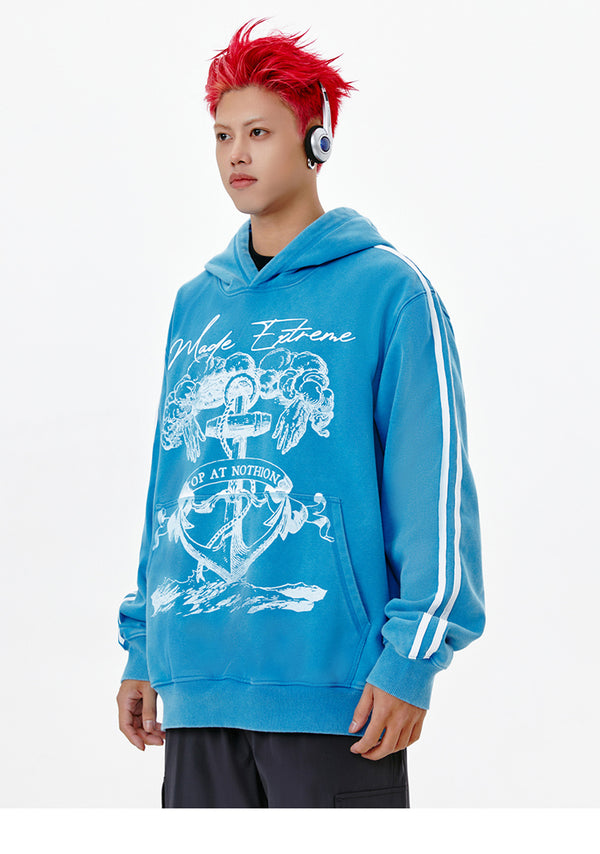 Blue streetwear hoodie