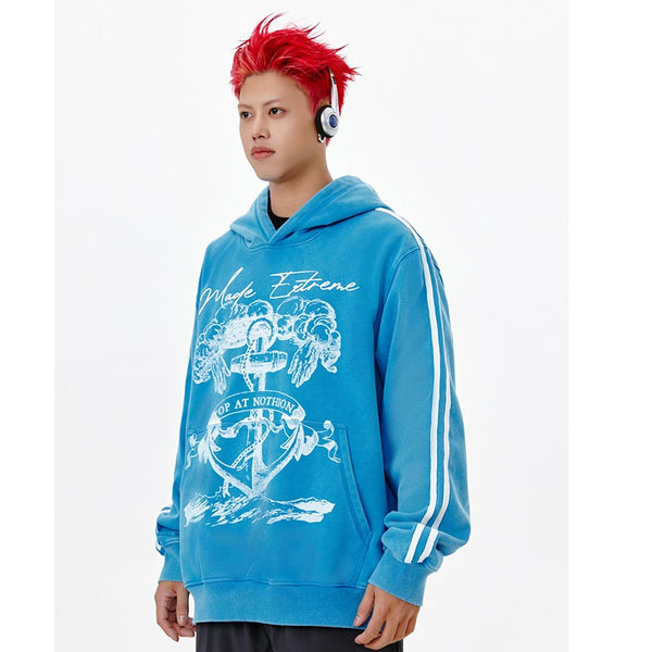 Blue streetwear hoodie