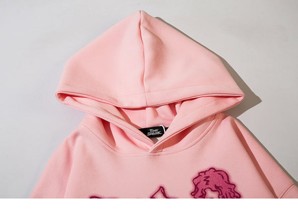 Pink hoodie streetwear