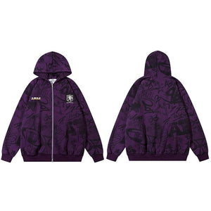 Purple streetwear hoodie