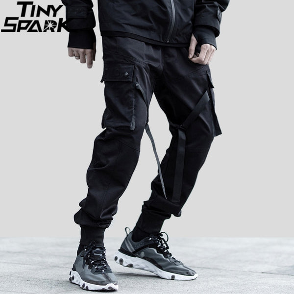 Black cargo pants streetwear