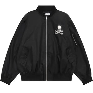 streetwear bomber jacket black