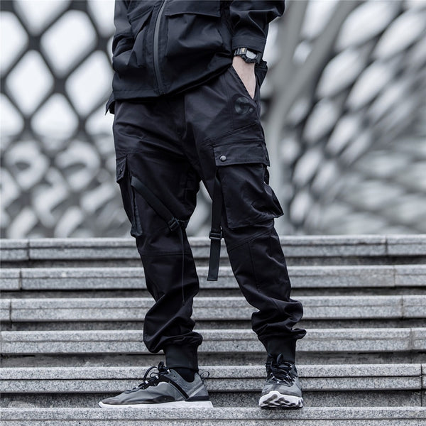 Black cargo pants streetwear