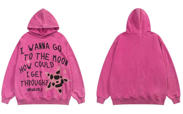 Y2K Star Print Hoodie