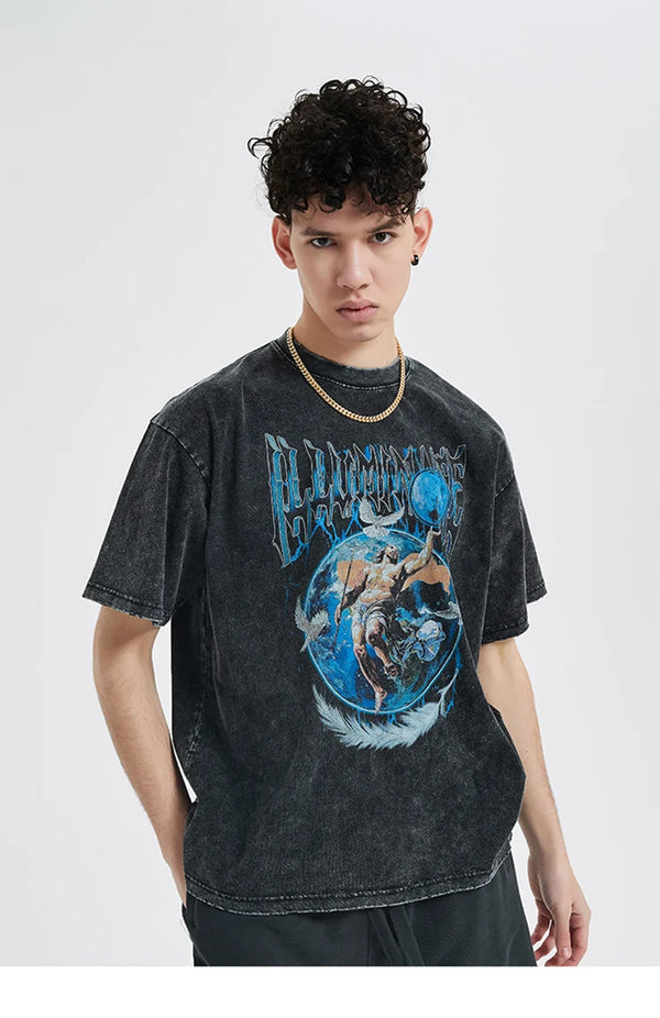 Men's Washed Oversized T Shirt