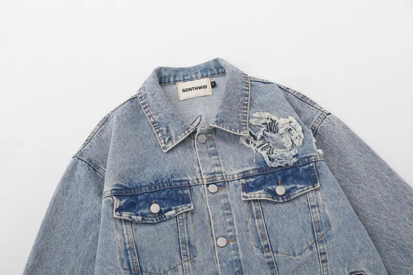 Denim jacket streetwear