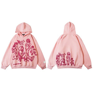 Pink hoodie streetwear