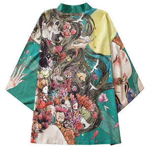 Floral kimono streetwear
