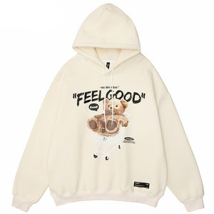 Beige hoodie streetwear