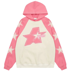 Embroidered Star Hoodie Y2K