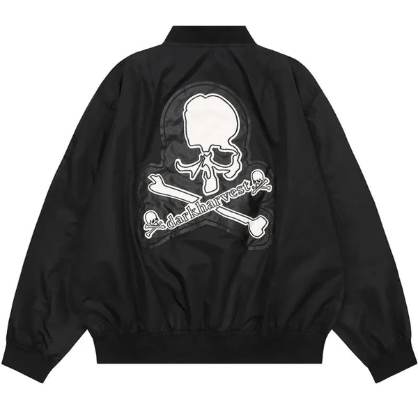 streetwear bomber jacket black