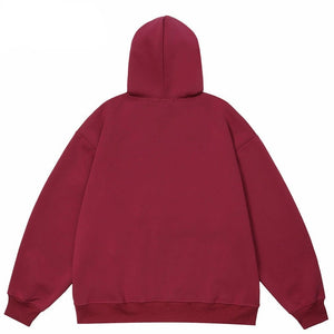 Red streetwear hoodie