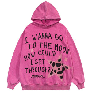 Y2K Star Print Hoodie