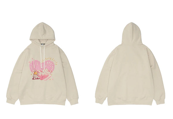 Beige Heart Hoodie