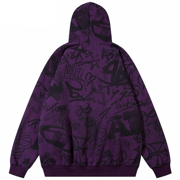 Purple streetwear hoodie