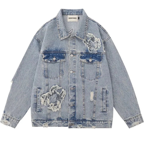 Denim jacket streetwear