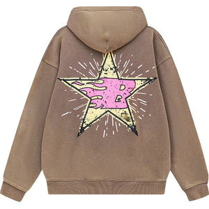 Star Hoodie Brown