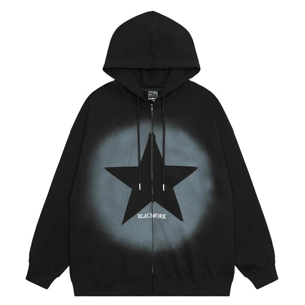 Zip Up Hoodie Star