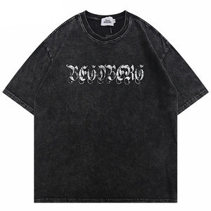 Washed Black Graphic T Shirt