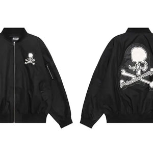 streetwear bomber jacket black