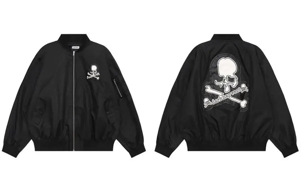 streetwear bomber jacket black