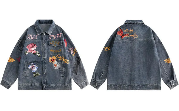 Mens denim jacket streetwear