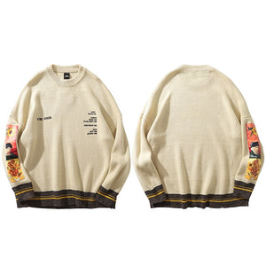 Knitted sweater streetwear