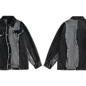Black denim jacket streetwear