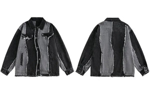 Black denim jacket streetwear