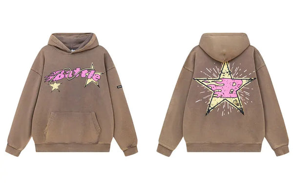 Star Hoodie Brown