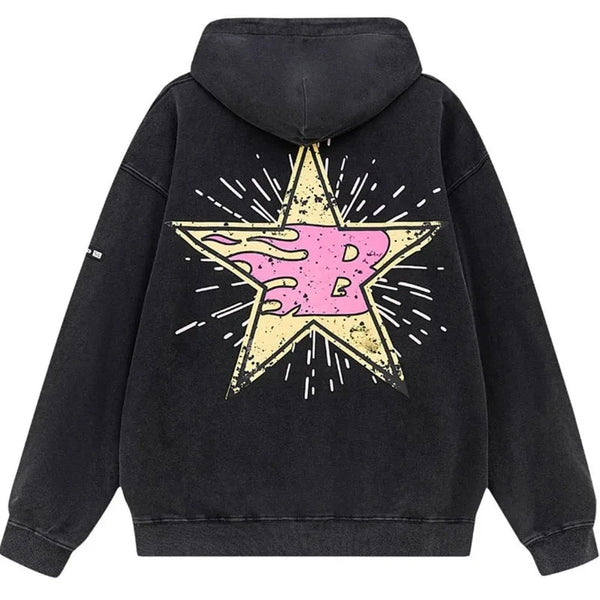 Black Hoodie With Yellow Star