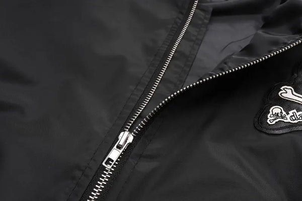 streetwear bomber jacket black