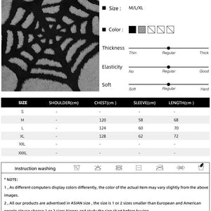 Knitted Black Spider Web Hoodie