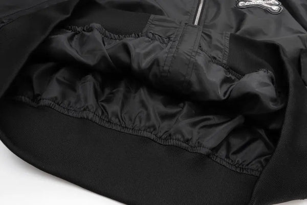 streetwear bomber jacket black